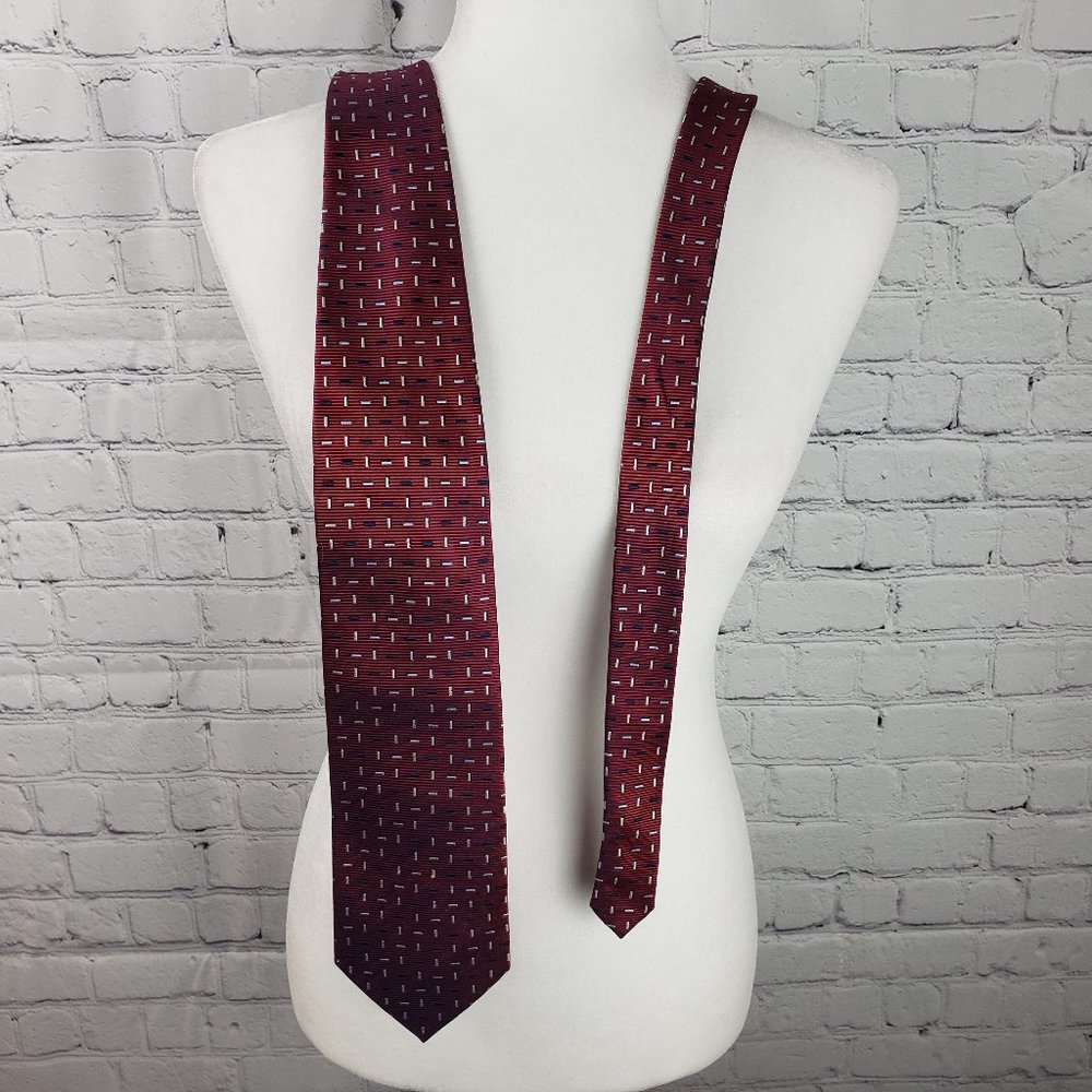 Alexandre London Savile Row Red Silk Neck Tie